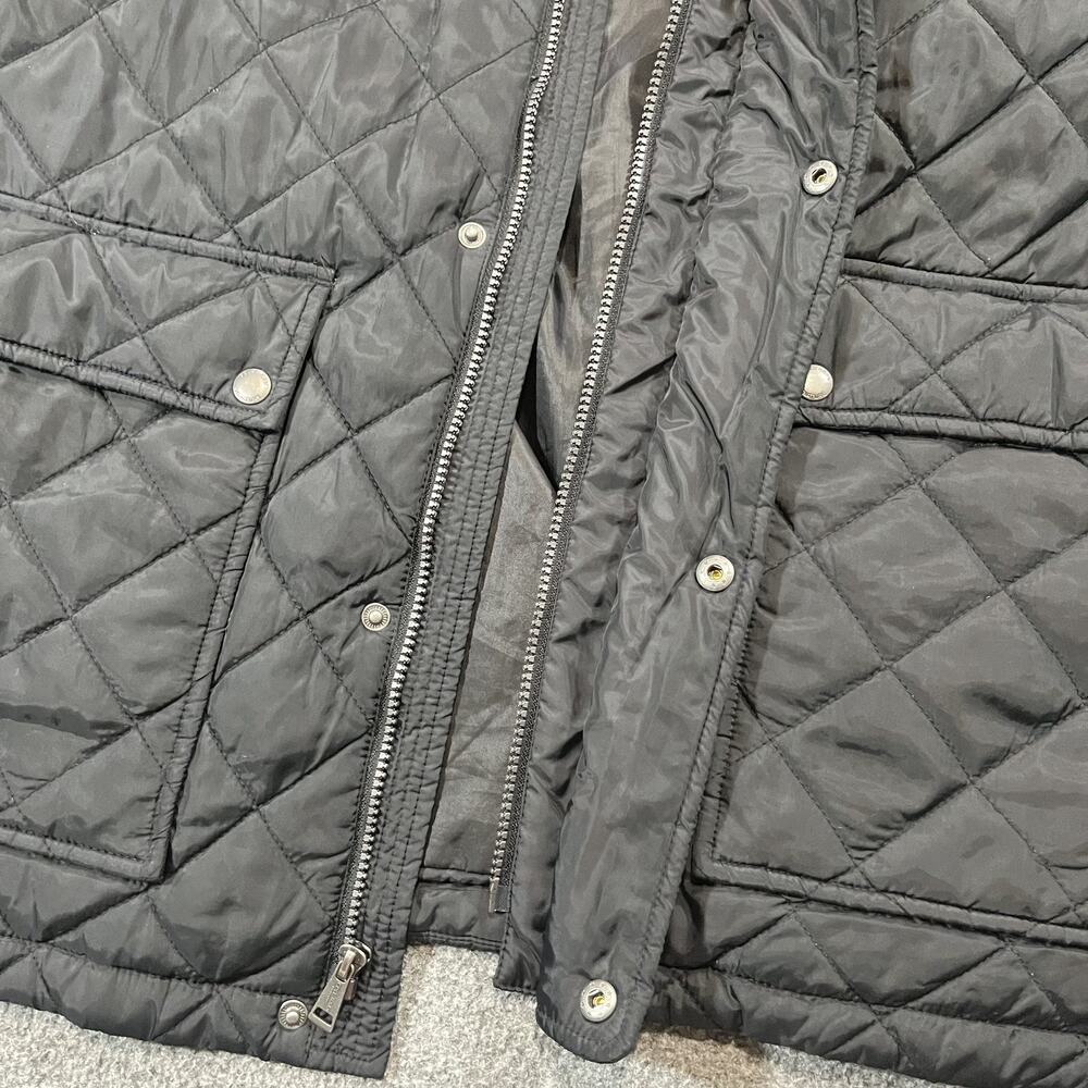 Cole Haan Coat Mens XL Black Quilted Parka Puffer Jacket Pockets Full Zip - Picture 7 of 11